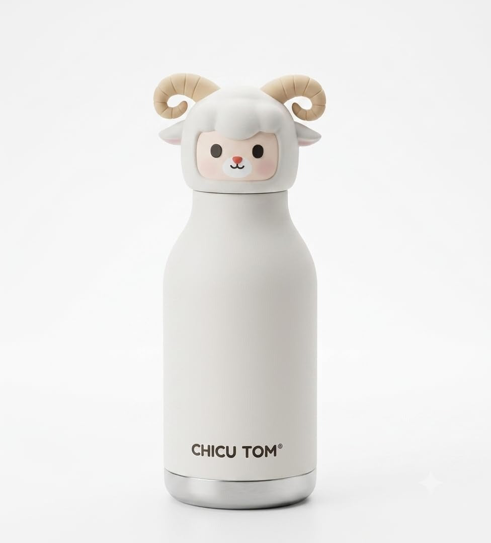 The Safari Friends Cute Cartoon Animal Insulated Water Bottle for Kids