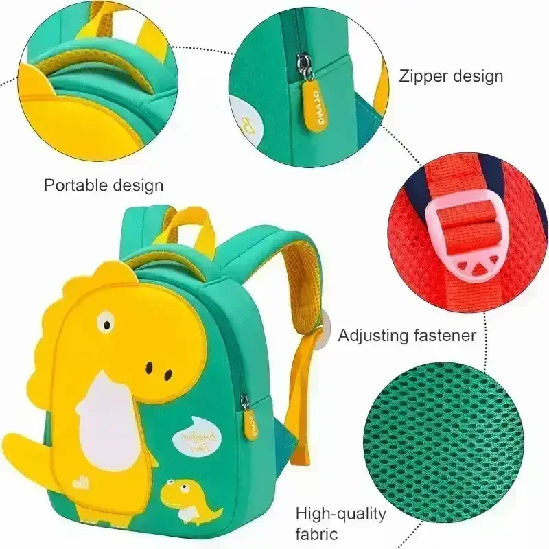 3D Dinosaur Kindergarten Kids Backpack - KawaiWorld