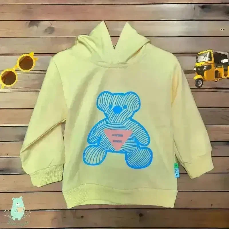Bear Hooded T-shirt - KawaiWorld