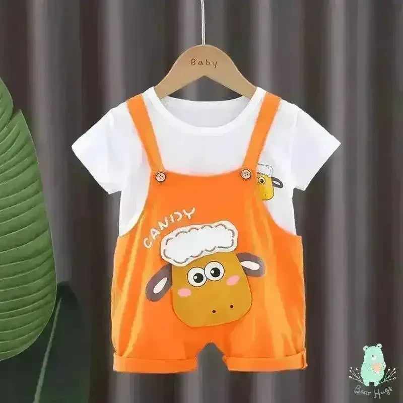 Candy Lamb Strap Set Dungaree - KawaiWorld