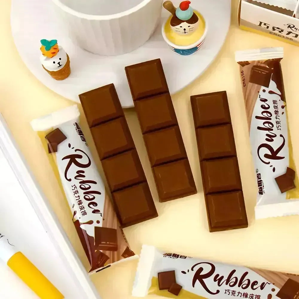 Chocolate Bar Shaped Eraser - Bear Hugs