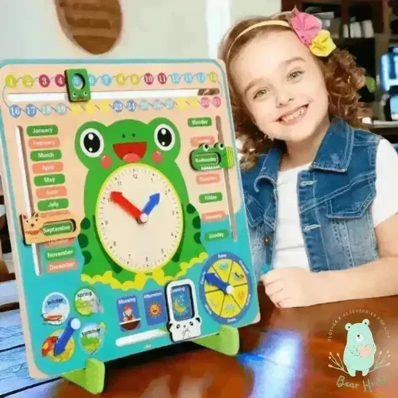 Frog Multifunctional 7-in-1 Calendar Clock - KawaiWorld