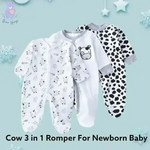 Cow Print Sleeping Suit / Romper (3 pcs) - KawaiWorld