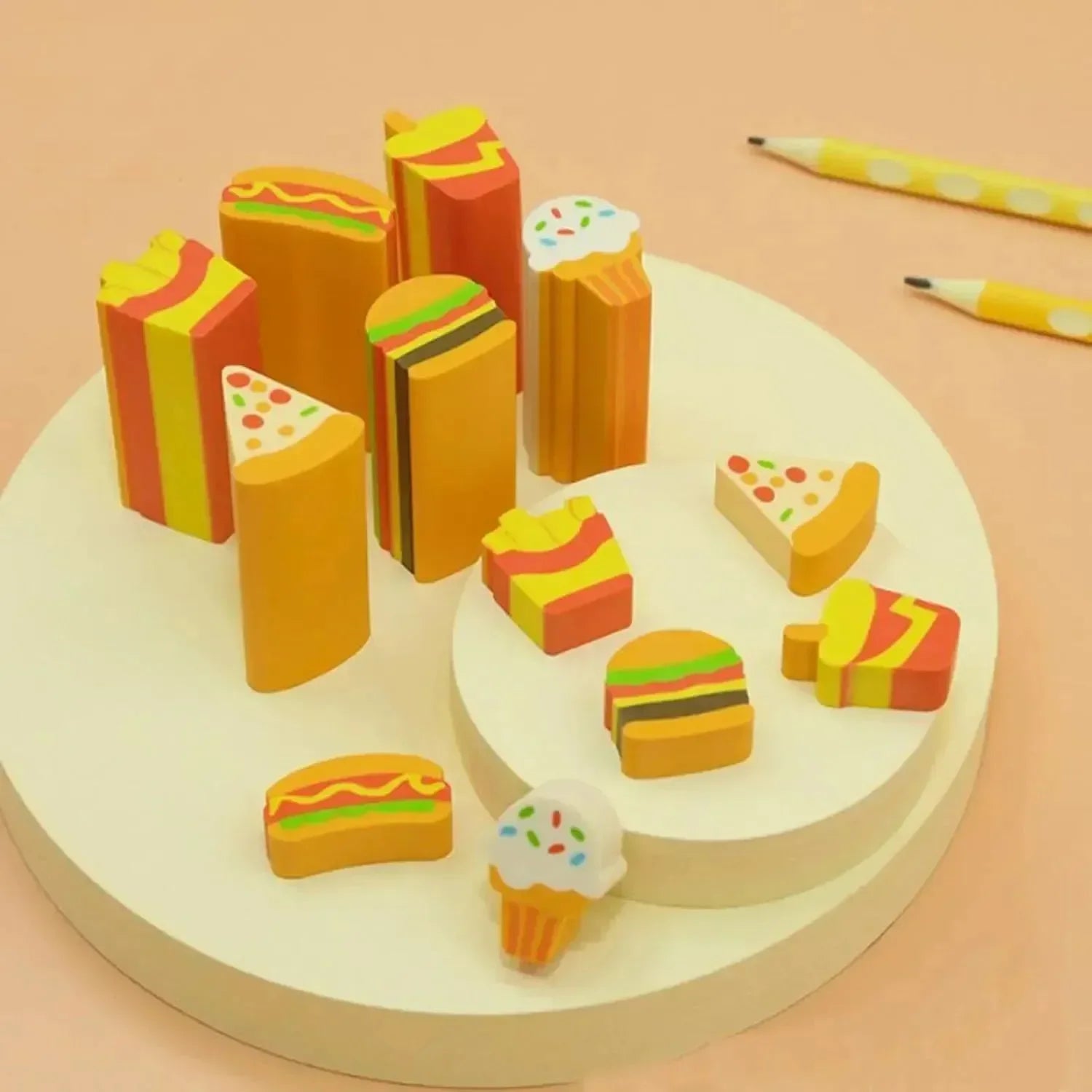 Delightful Fast Food Eraser (6 Pcs) - Bear Hugs