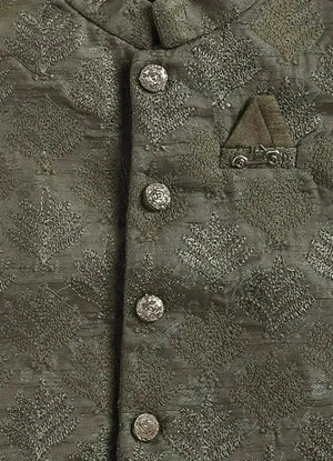 Embroidered Jacket Kurta Set - KawaiWorld