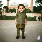 Embroidered Jacket Kurta Set - KawaiWorld