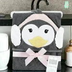 Hudson Baby Hooded Towel (Earmuff Penguin) - KawaiWorld