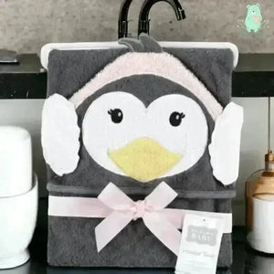 Hudson Baby Hooded Towel (Earmuff Penguin) - KawaiWorld