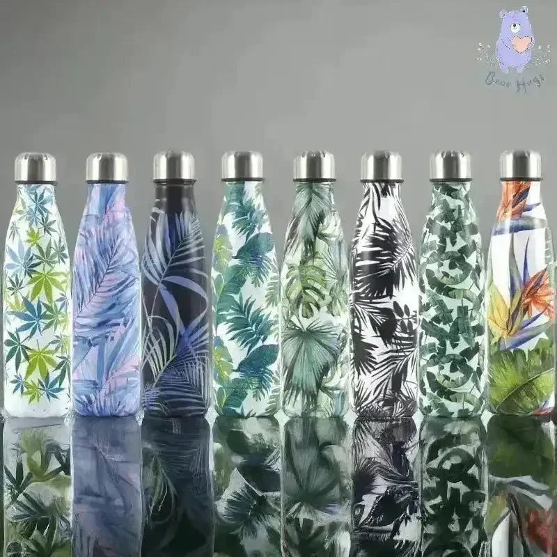 Jungle Leaves Cola Metal Water Bottle (500 ml) - Bear Hugs