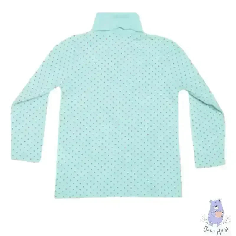 Kids Micro Print T-shirt with Turtle-Neck - KawaiWorld