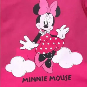 Minnie Mouse Print Crew-Neck Sweatshirt - KawaiWorld