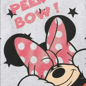 Minnie Mouse Print Crew-Neck T-shirt - KawaiWorld