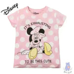 Minnie Mouse Print Crew-Neck T-shirt - KawaiWorld