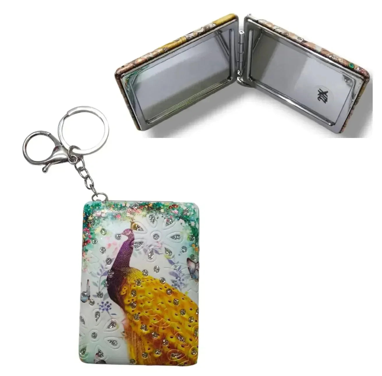 Peacock Theme Mirror Keychain - KawaiWorld