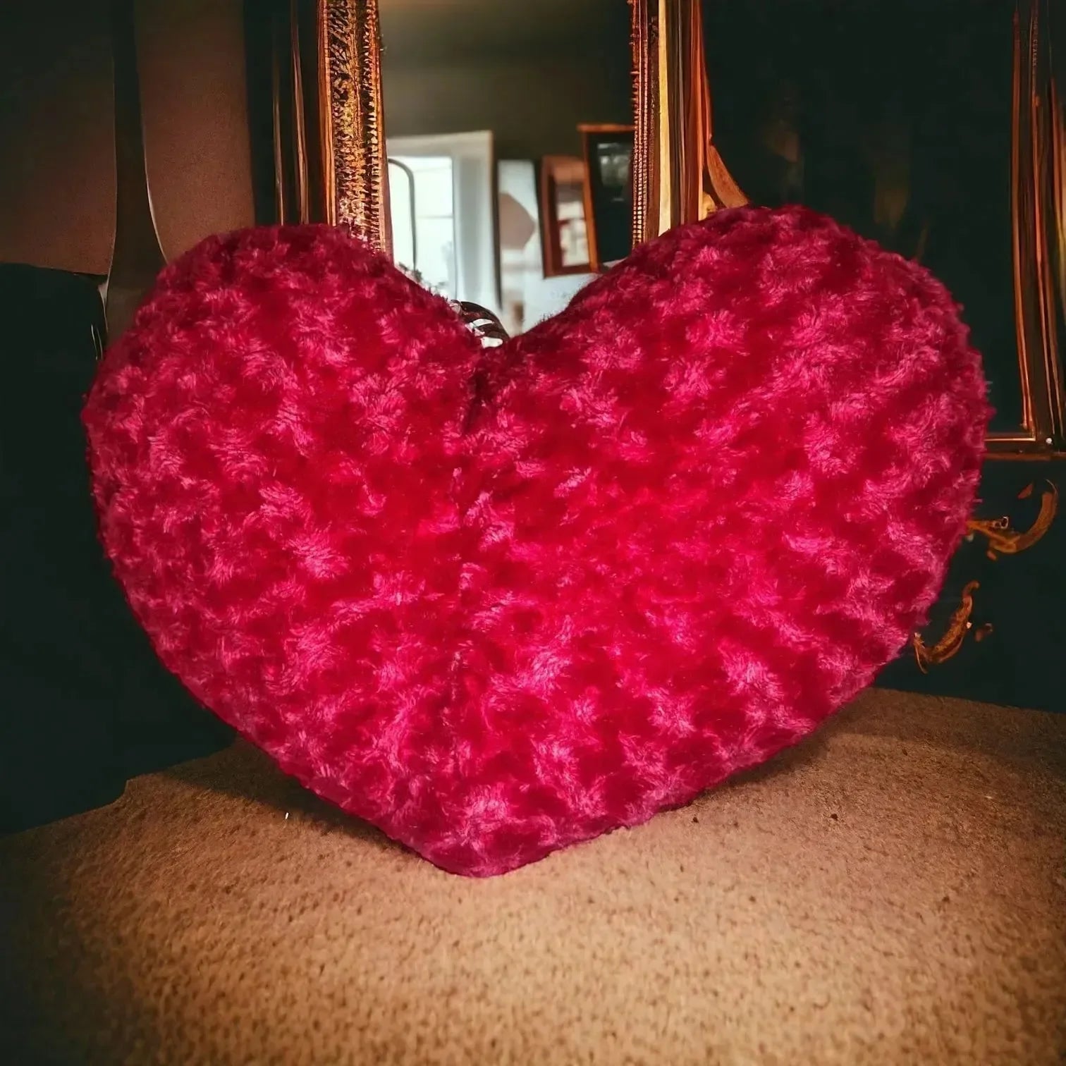 Rose Heart Plush Pillow (45 cm) - KawaiWorld