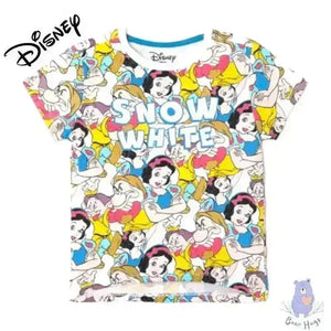 Snow White Print Round-Neck T-shirt - KawaiWorld