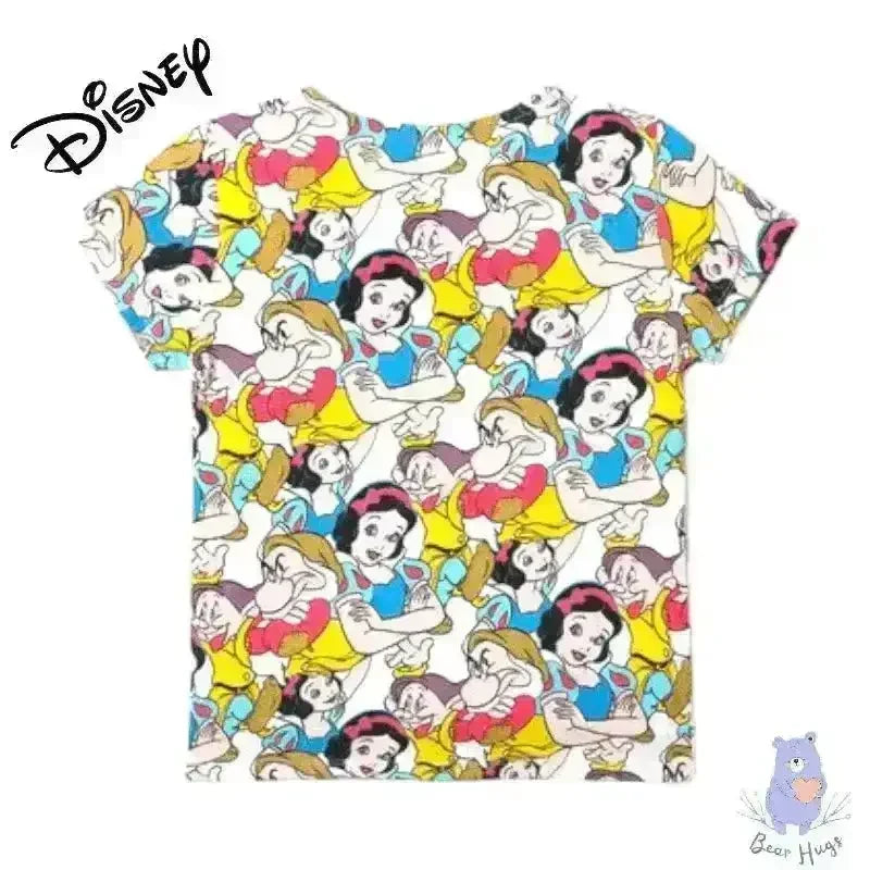 Snow White Print Round-Neck T-shirt - KawaiWorld