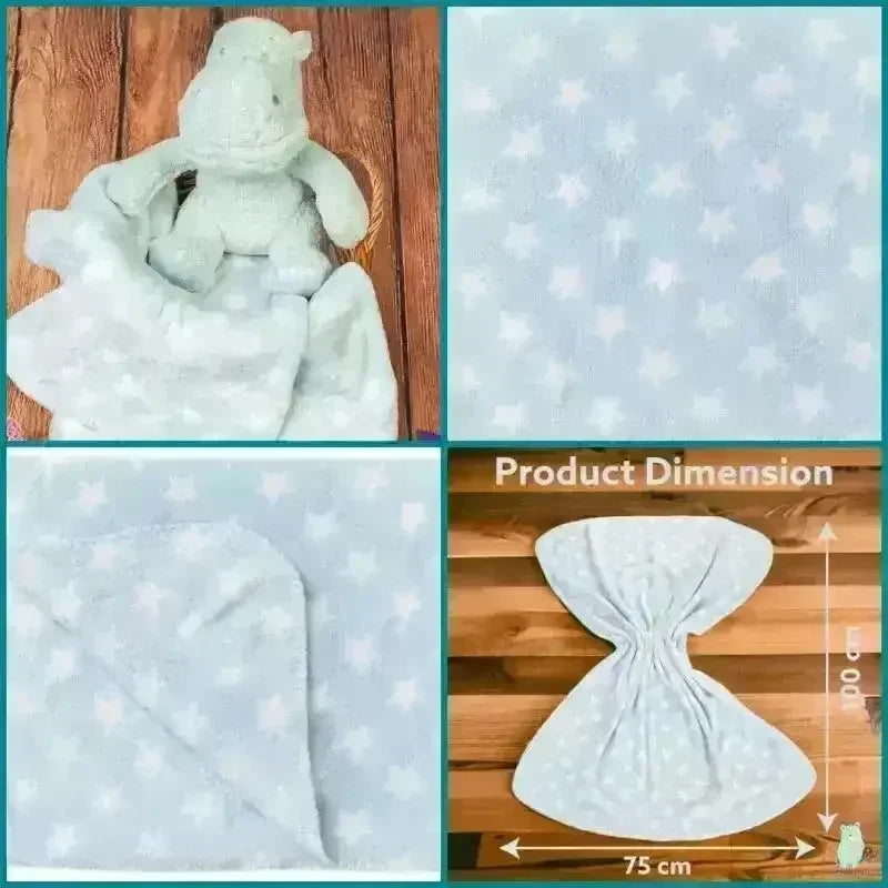 Super Soft Hippo Cozy Plush Toy with Blanket - KawaiWorld