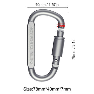 Tactical Aluminum D-Ring Carabiner - KawaiWorld