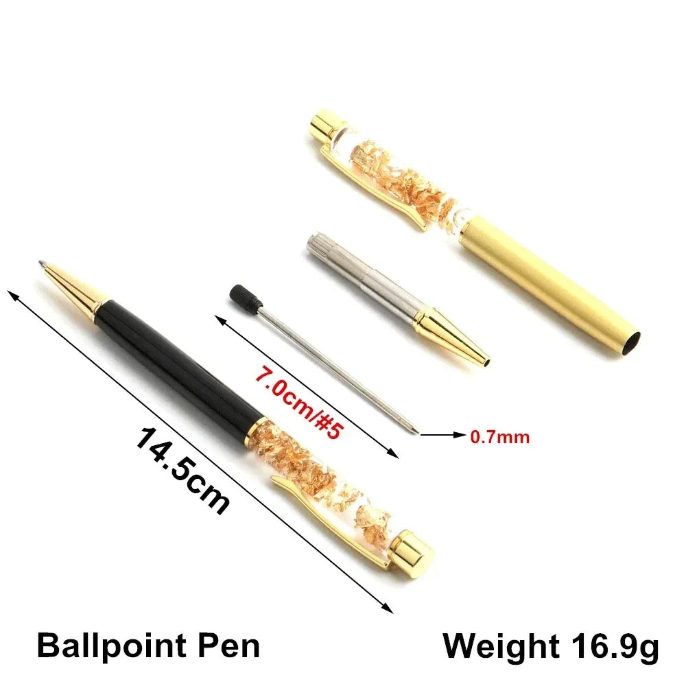Golden Cascade Flakes Ballpoint Pen - KawaiWorld