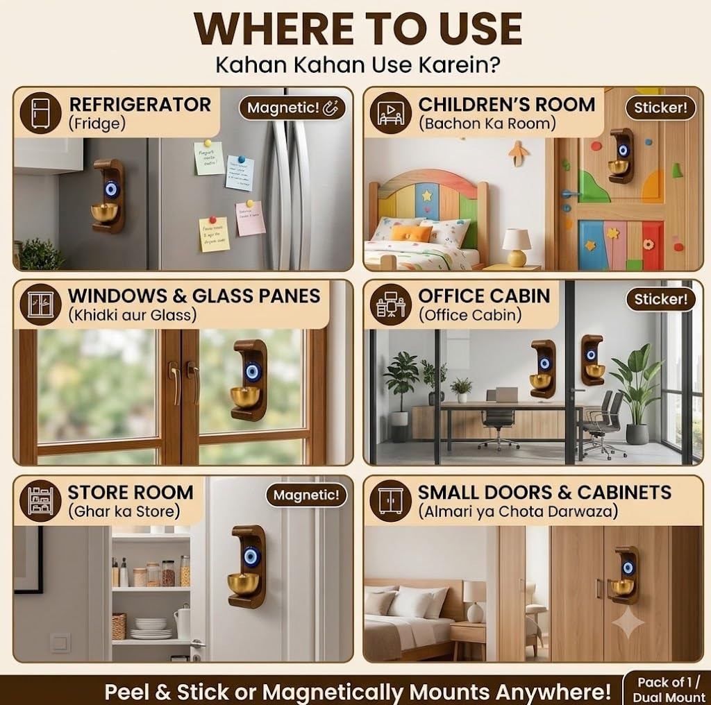 ZenHarmony Om Solid Wood & Brass Magnetic Doorbell