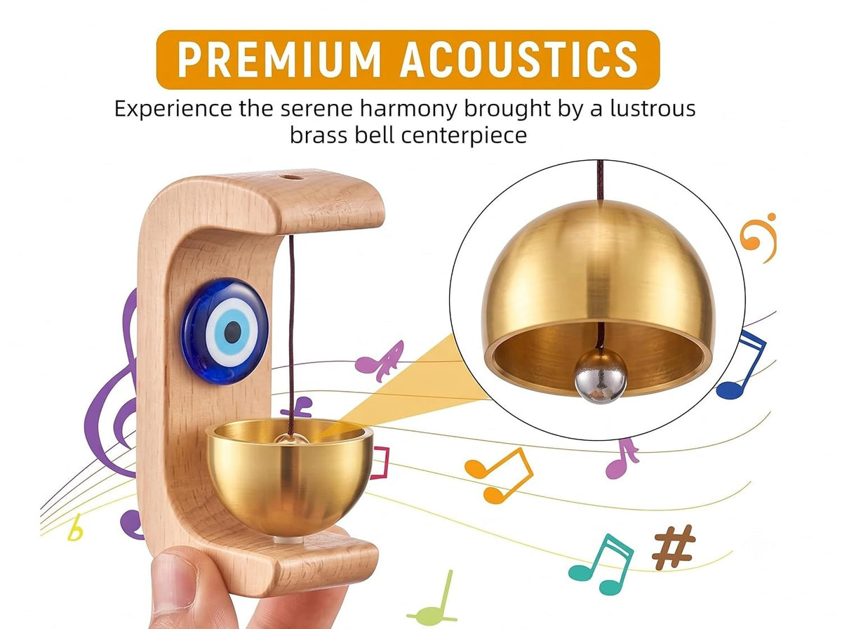 ZenHarmony Om Solid Wood & Brass Magnetic Doorbell