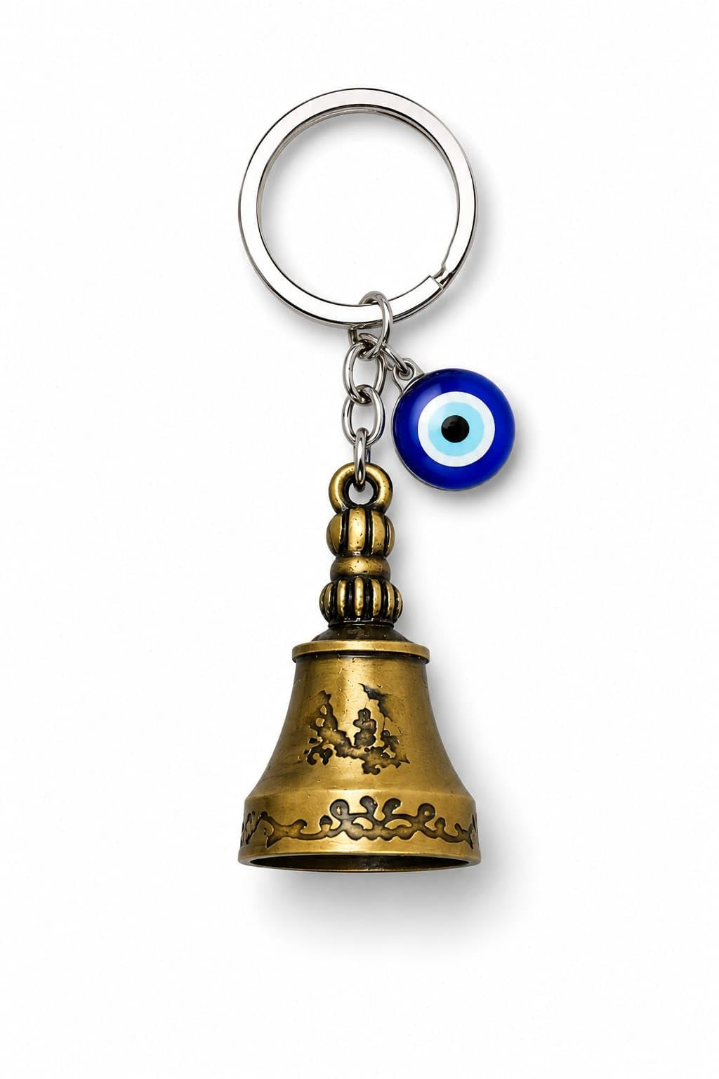 Traditional Protective Evil Eye Bell Keyring
