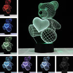 Teddy HeartLoom Love LED Lamp - KawaiWorld