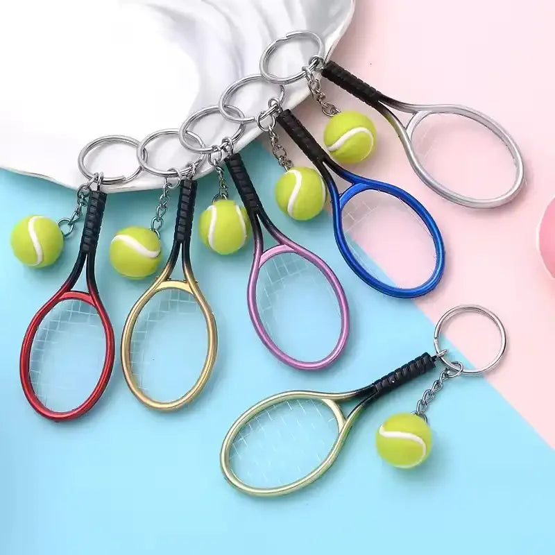 Love-All Lobs Tennis Racket & Ball Keychain - KawaiWorld