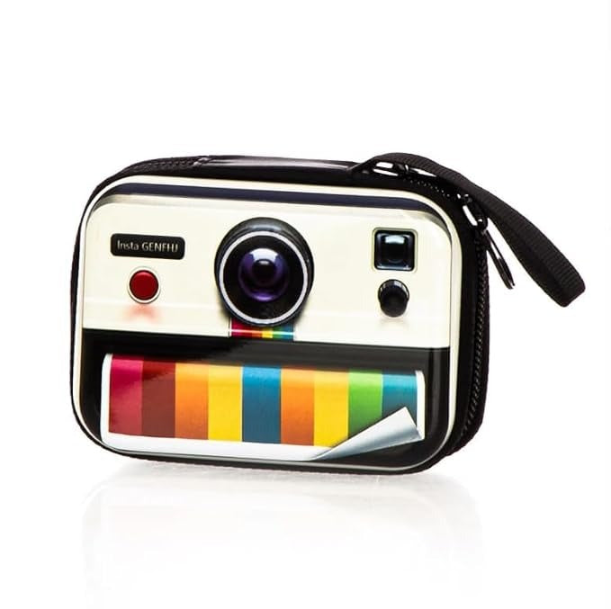 Retro Nostalgia Hard-Shell Mini Pouch & Earphone Organizer
