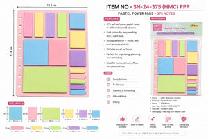 Rainbow Organizer Sticky Note for Students Set of 375 Sheets