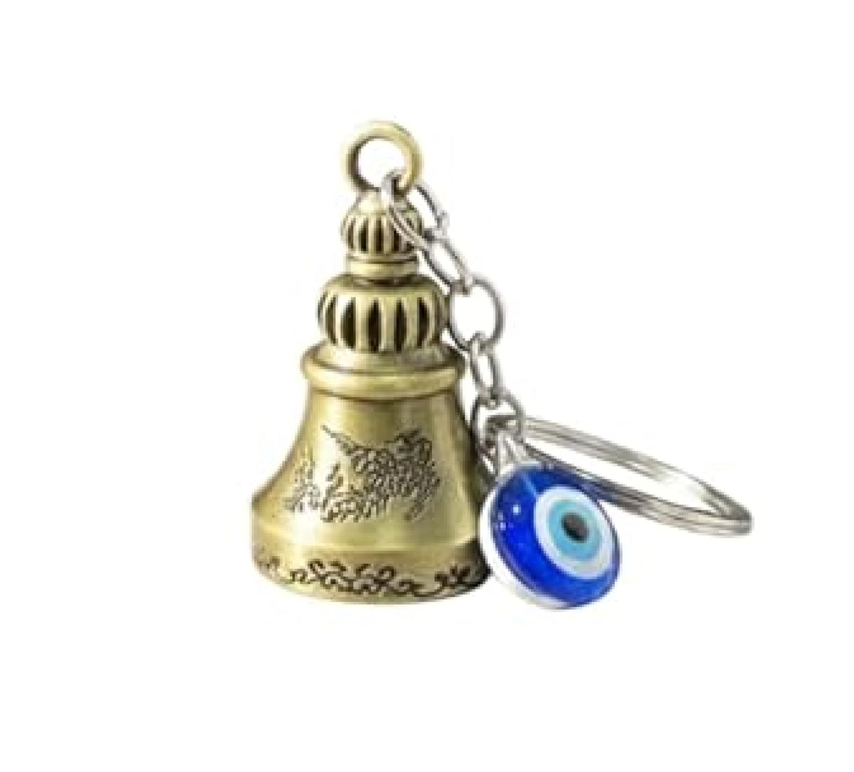 Traditional Protective Evil Eye Bell Keyring
