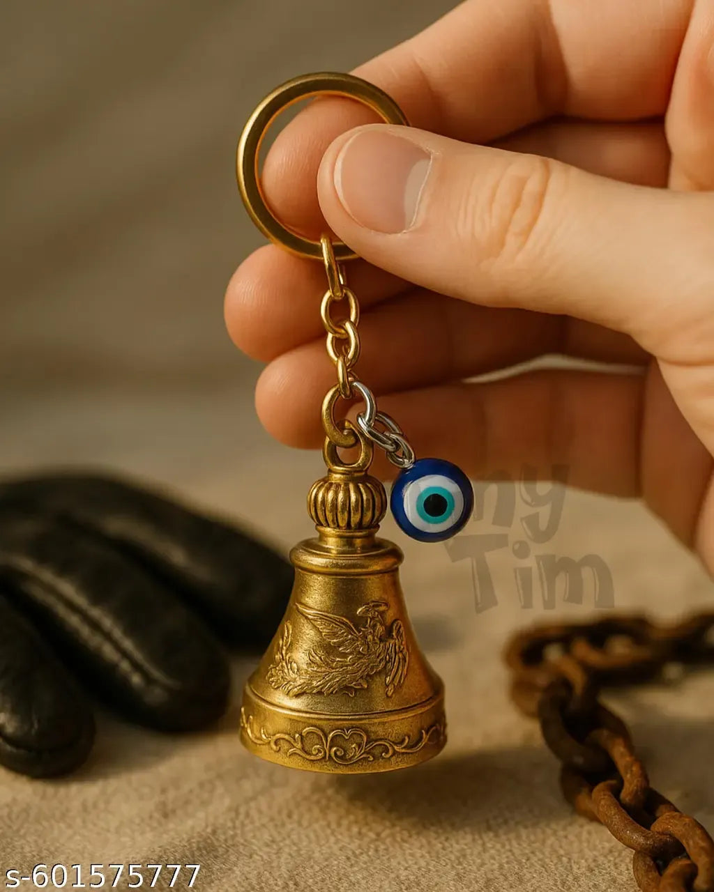 Traditional Protective Evil Eye Bell Keyring
