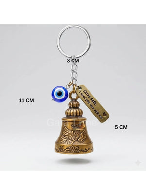 Traditional Protective Evil Eye Bell Keyring