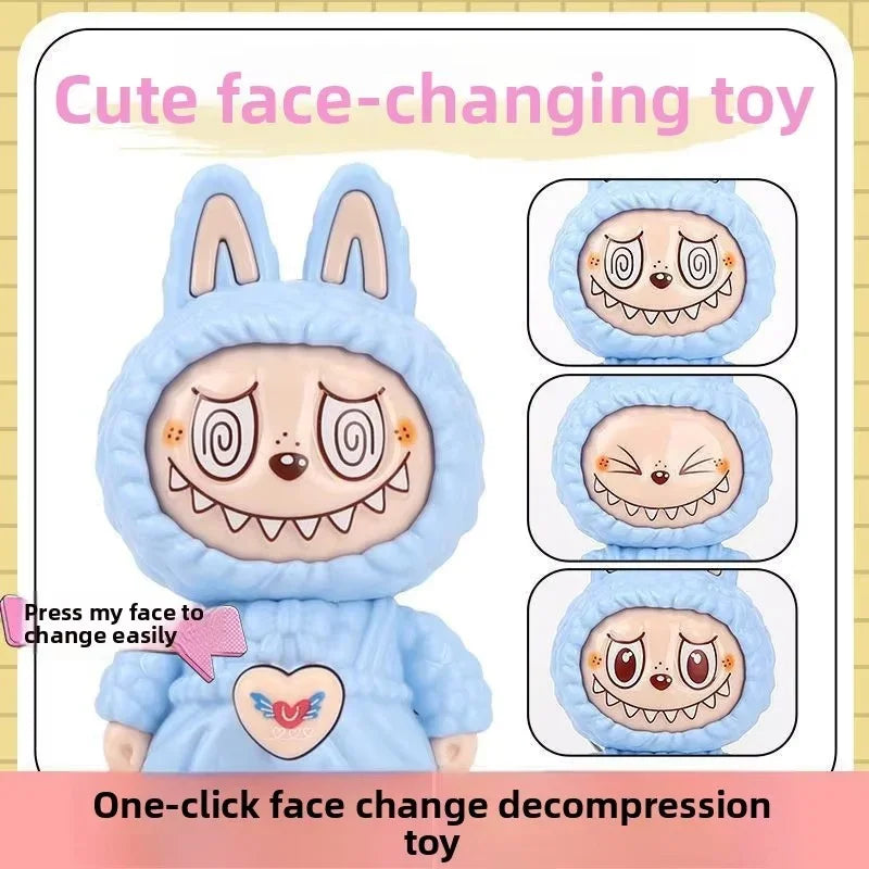 Labubu Chameleon Face Changing Keychain - KawaiWorld