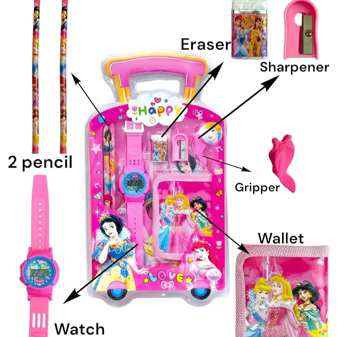 6-in-1 Mini Travel Desk Stationery Set
