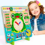 Frog Multifunctional 7-in-1 Calendar Clock