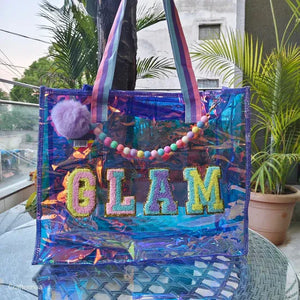 Letter Trend Holographic Tote Bag