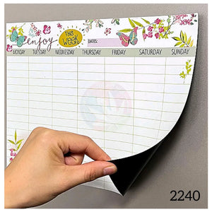 A3 Magnetic Floral Weekly Planner - KawaiWorld