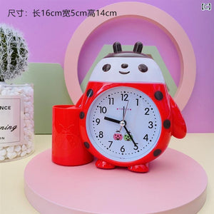 Playful Ladybug Alarm Clock & Stationery Organizer