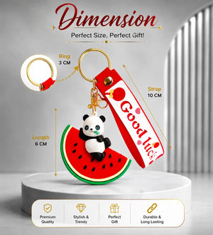 Sweet Treat Panda: Fruit Series 3D Keychain