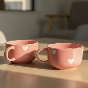 Sweet Romance Scallop Ceramic Bowl-Mug