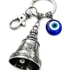 Traditional Protective Evil Eye Bell Keyring