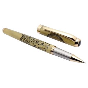 Luxury Metallic Engraved Religious & Cultural Executive Rollerball Pen (Extended Edition)