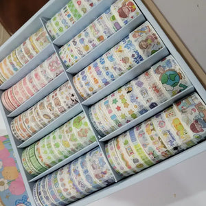 Infinite Pastel Washi Tape (Box of 100) - KawaiWorld