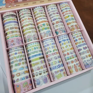 Infinite Pastel Washi Tape (Box of 100) - KawaiWorld