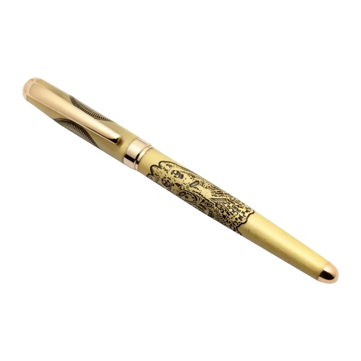 Luxury Metallic Engraved Religious & Cultural Executive Rollerball Pen (Extended Edition)