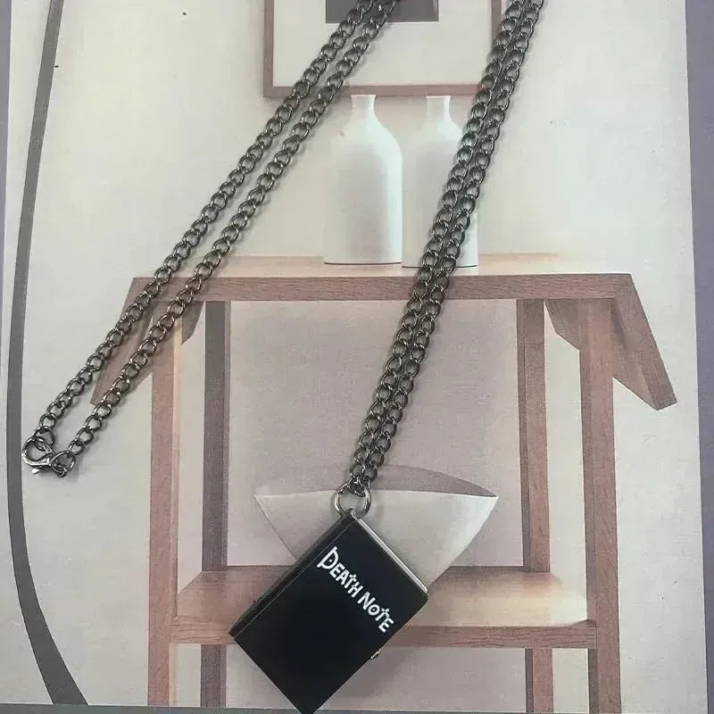 Death Note Themed Mini Book Pocket Watch & Necklace
