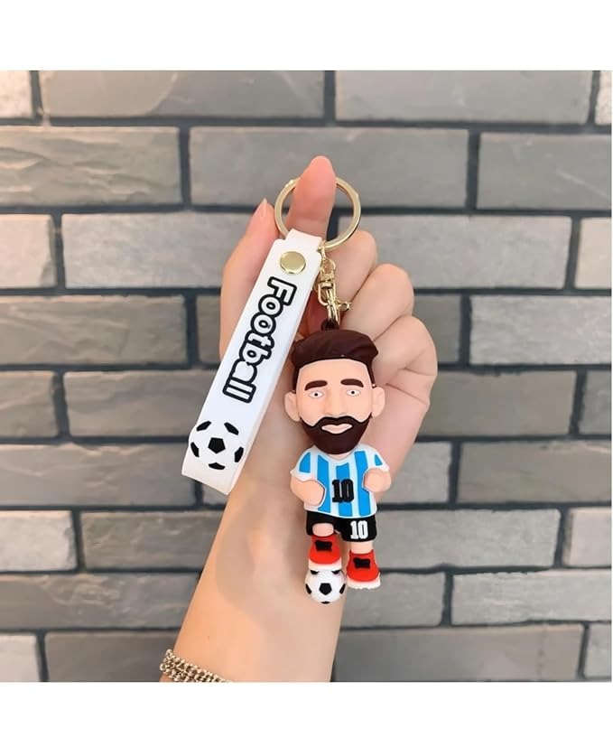 Football Star Player Silicone Keychain