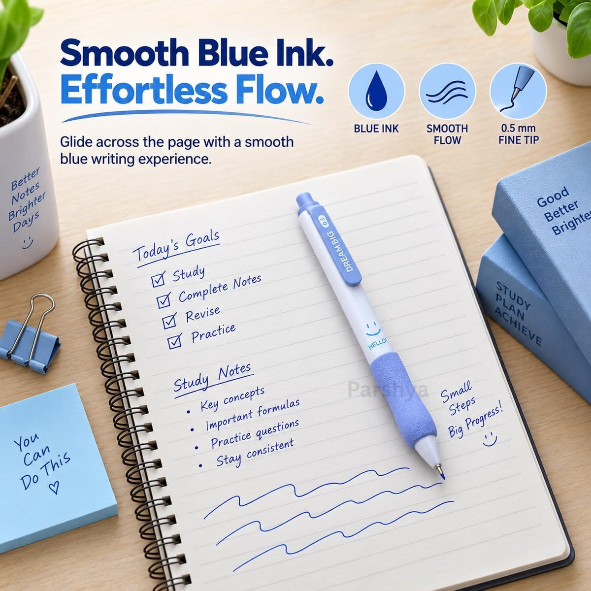 CloudNine Serene Blue Aesthetic Gel Pen Set